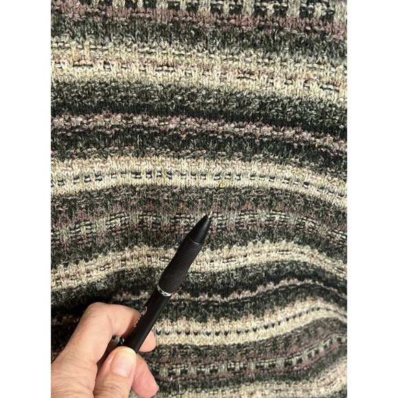 Alps Womens M Fair Isle‎ Knit Green Turtleneck Sweater USA Cozy Cabincore READ - Picture 6 of 9